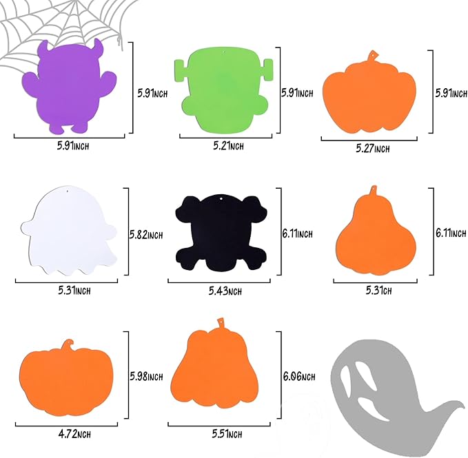 Max Fun Halloween Foam Stickers Set Halloween Crafts for Kids Bulk DIY Pumpkin Ghost Skull Decorations, 204PCS Party Favors Supplies
