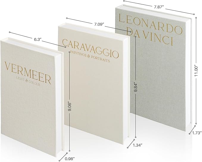 Set of 3 Linen Decorative Books for Home Decor,Modern Faux/Fake Decor Books for Decoration,Aesthetic Book for Coffee Table/Bookshelf/Mantel Decor,Photo Storage or Keepsake Box(Sage)