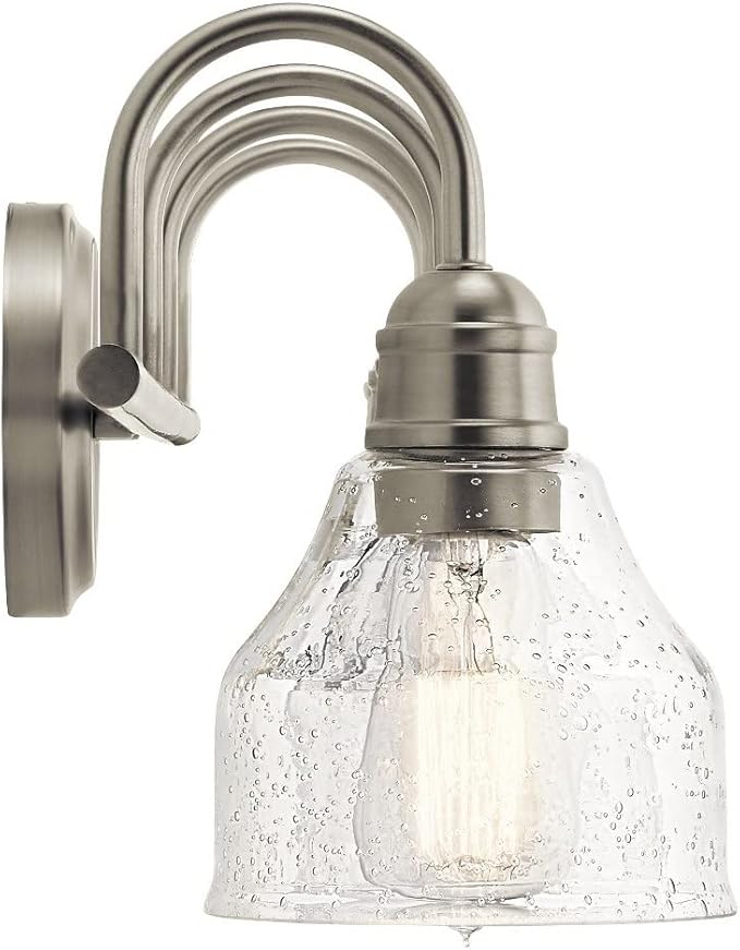 Kichler Avery 33.25" 4 Light Vanity Light with Clear Seeded Glass Olde Bronze®