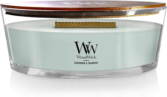 WoodWick Ellipse Candle Sagewood & Seagrass 16 oz.