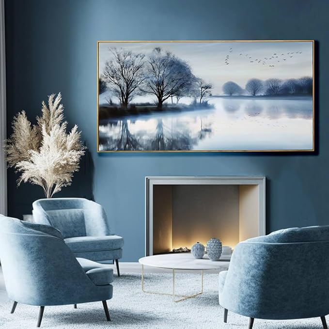 SDYA Pictures for Living Room Wall Art Bedroom Landscape Wall Decorations Lake Pictures Nature Wall Art for Dining Room,Office -24"x48"