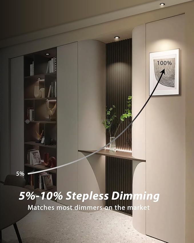 Adetu 2 Inch 5CCT Gimbal Black Led Recessed Lighting with Junction Box, 360°+90° Adjustable Led Recessed Lights, 2700K/3000K/3500K/4000K/5000K, 5W Eqv 50W, 550LM Brightness - ETL (Black, 6 Pack)