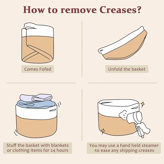 OIAHOMY Small Storage Baskets for Organizing,Closet Cube Shelf Storage, 9.8”×9.8”×7.1”, Woven Cotton Rope Gift Baskets for Nursery,Cute Dog Toy bins, Round 3 Packs, Pink