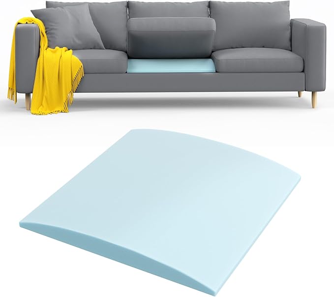 Couch Cushion Support to Fix Sagging Sofas - 20''x20'' Under Cushion Supports for Saggy Seat High Density Curved 40D Foam, Blue 1 Pack