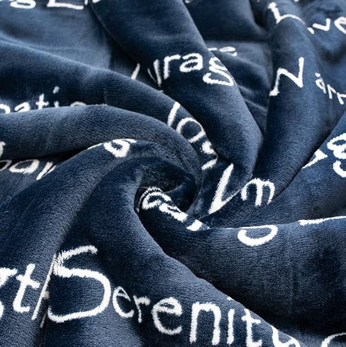 WOLF CREEK BLANKET - Compassion Blanket (Brand)- Strength Courage Super Soft Warm Hugs, Get Well Gift Blanket Plush Healing Thoughts Positive Energy Love & Hope (Blue, 50 x 65 Sherpa)