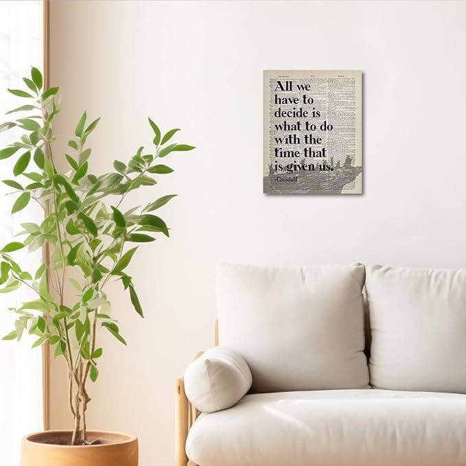 Lord of the Rings Gifts - Gandalf Quote Poster, 10x12 inch - Perfect for LOTR Decor & Birthday Celebrations