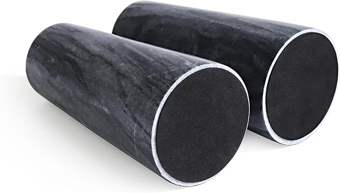 HofferRuffer Marble Candlestick Holders，Set of 2 Natural Stone Candle Holder Decorative Candle Stands for Wedding, Dinning, Party, Table Centerpieces, Fit 3/4'' Thick Taper Candles (Grey Black)