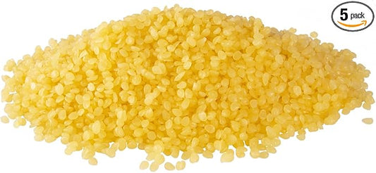5-lb Pure Yellow Beeswax pellets - for Candles in All Shapes and Sizes, Beeswax Balm, Lip Balm, soap Making Supplies,Craft Projects DIY (80 oz.)