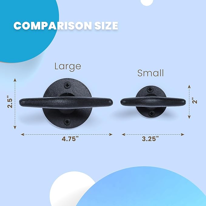 Claimed Corner Cast Iron Coat Hooks - Boat Cleat Nautical Marine Entryway Decor Multi-Purpose Hat Towel Hanging Hook - Durable & Rust-Resistant - Includes Mounting Hardware - 4 Pack (Small, Black)