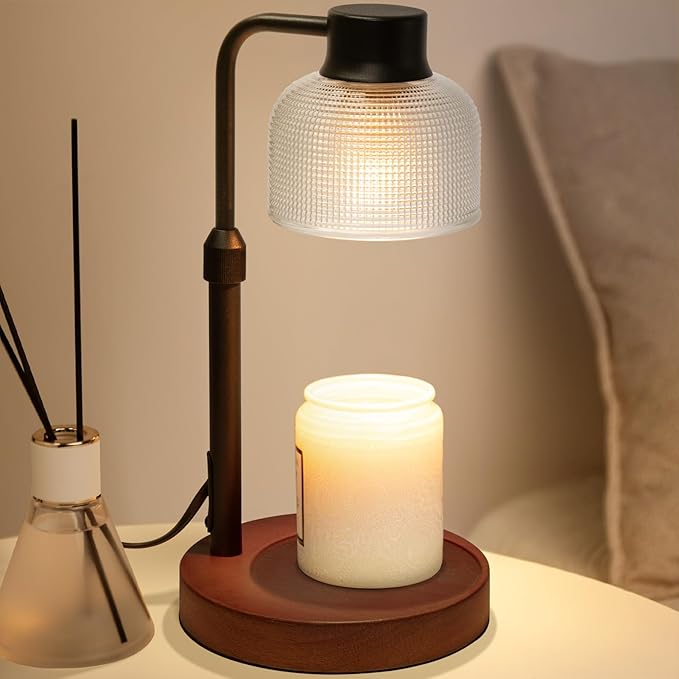 KLL Candle Warmer Lamp with Timer: Birthday Gifts for Women Mom - Dorm Room Office Apartment Vintage Home Decor - House Warming Gifts for New Home - Wax Warmer Lamp for Jar Candles