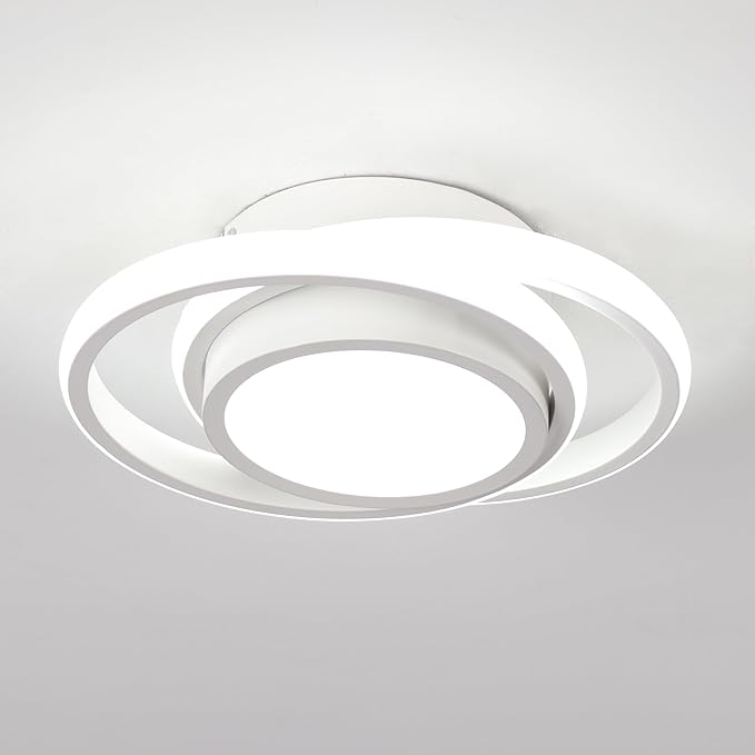 CANEOE Modern Led Ceiling Lights, Small Led Close to Ceiling Light Fixture,32W Round LED Ceiling Lamp for Bedroom Hallway Aisle Corridor Light Lighting (Cool White,6000K)