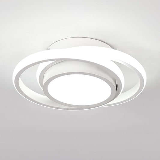 CANEOE Modern Led Ceiling Lights, Small Led Close to Ceiling Light Fixture,32W Round LED Ceiling Lamp for Bedroom Hallway Aisle Corridor Light Lighting (Cool White,6000K)