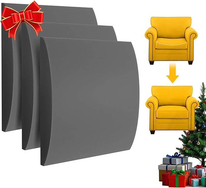 Couch Cushion Support for Sagging Seat Sofa Couch Supports for Sagging Cushions Curved High Density Foam Grey Pack of 3