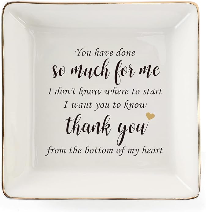 HOME SMILE Ceramic Ring Dish Jewelry Tray for Mom Sister Friends