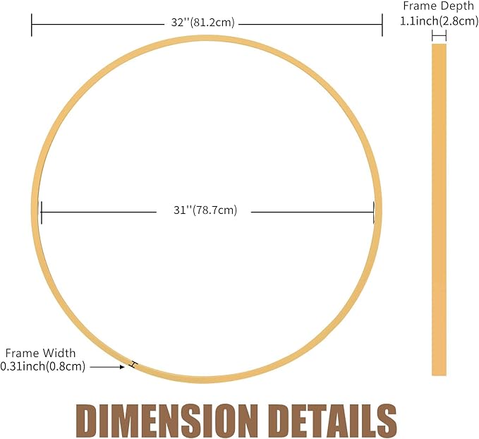 BEAUTYPEAK 32 Inch Round Mirror, Metal Frame Circle Mirror, Wall Mounted for Entryway, Bathroom, Vanity, Living Room, Gold