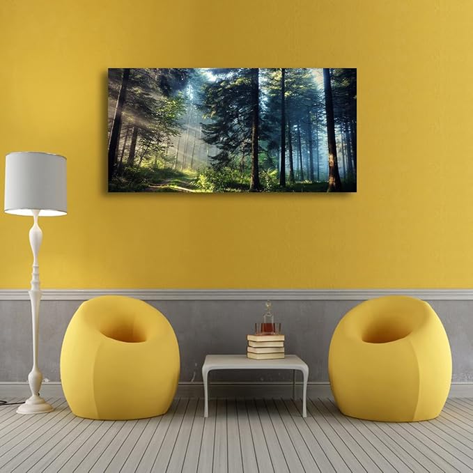 Tree Wall Art Canvas-Beautiful Landscape Wall Art for Living Room,Bedroom and Office-Large Tree Pictures Wall Decor 24x48 Inches-Vibrant and Colorful Wall Painting-Artwork for Walls and Home Decor
