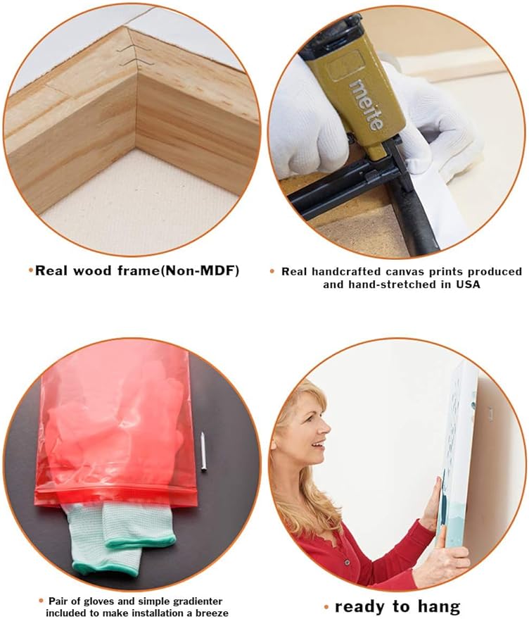 DECORARTS - Fishing Boats At Sea, Vincent Van Gogh Art Reproduction. Giclee Canvas Prints Wall Art for Home Decor 20x16