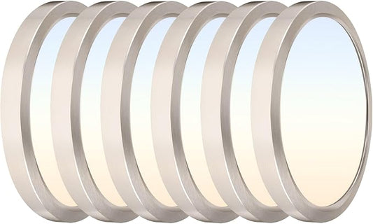 Hlite 6pack 9 Inch Flush Mount LED Ceiling Light Fixture,18W 1800LM Super Slim Light Fixtures Ceiling Mount 3000K/4000K/5000K 3CCT Selectable,Light Fixtures for Kitchen,Bedroom (Brush Nickel)