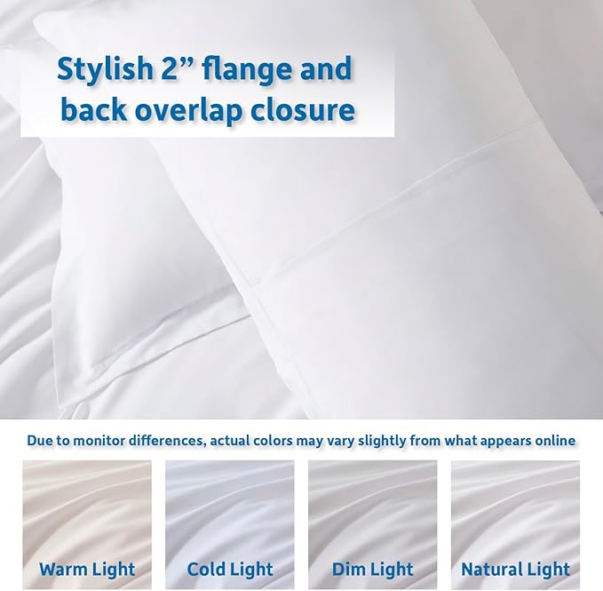 Nestl White Duvet Cover King Size - Soft Double Brushed King Duvet Cover Set, 3 Piece, with Button Closure, 1 Duvet Cover 104x90 inches and 2 Pillow Shams