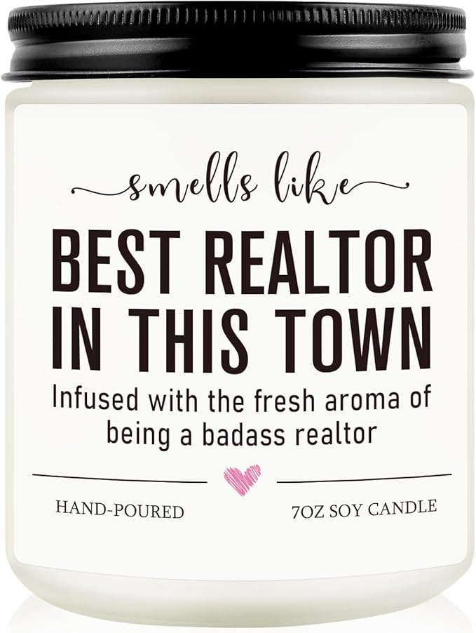 Funny Realtor Candle, Realtor Gifts for Women Men, Real Estate Agent Supplies, Closing Gift for Sellers, Funny Celebrate Reward Thank You Presents for Realtors, Salesperson, Broker, Realtor Supplies