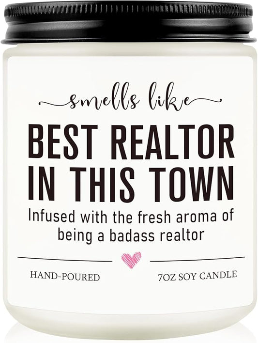 Funny Realtor Candle, Realtor Gifts for Women Men, Real Estate Agent Supplies, Closing Gift for Sellers, Funny Celebrate Reward Thank You Presents for Realtors, Salesperson, Broker, Realtor Supplies
