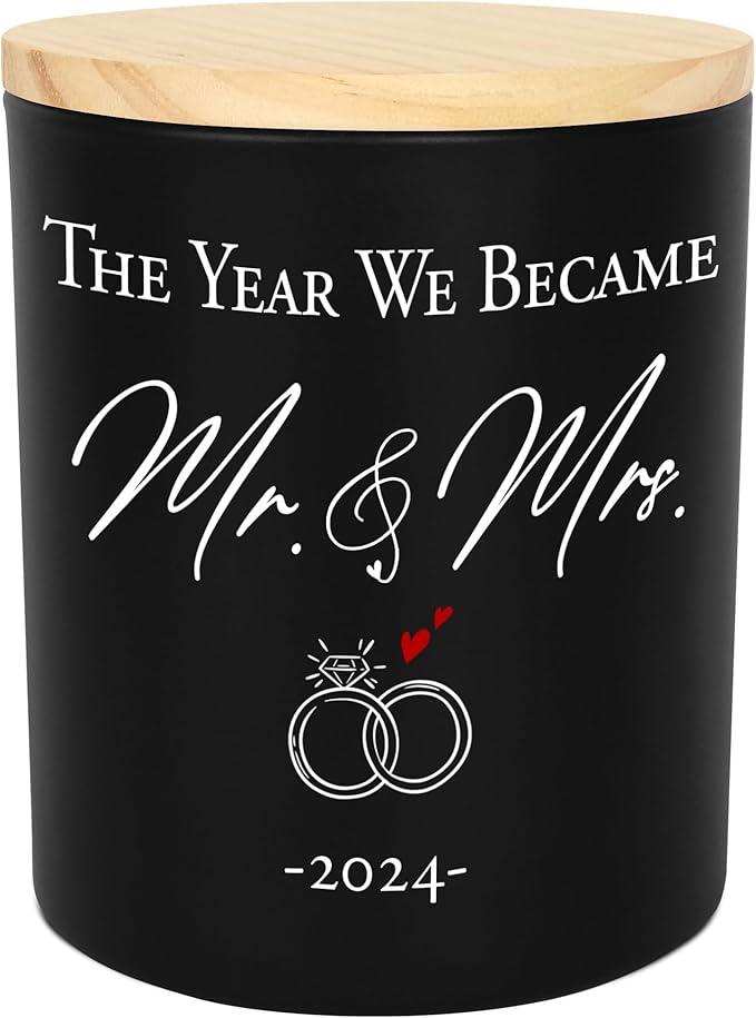 Wedding Gifts for Him Her - Long Lasting Vanilla Lavender Scented Candle 10oz - Wedding Anniversary 1st Married Mr and Mrs Gifts Women Bride for Couples 2025