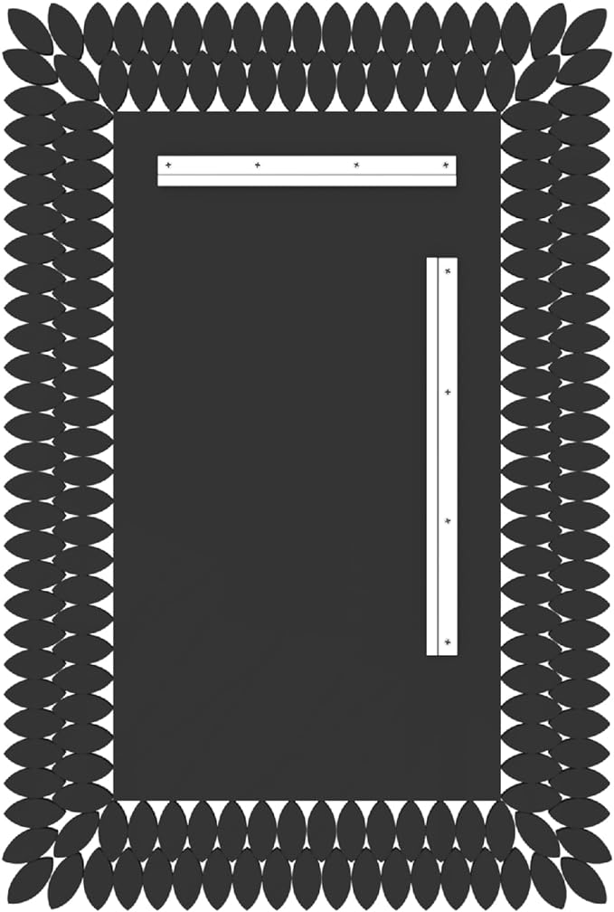 Kelly Miller Jeweled Luxury Bathroom Mirror for Wall, 24"x36" Rectangle Wall Mirror Decorative Mirror Vanity Mirror with Diamonds for Master Bath Half Bath Living Room Bedroom Fireplace Mantle Hallway