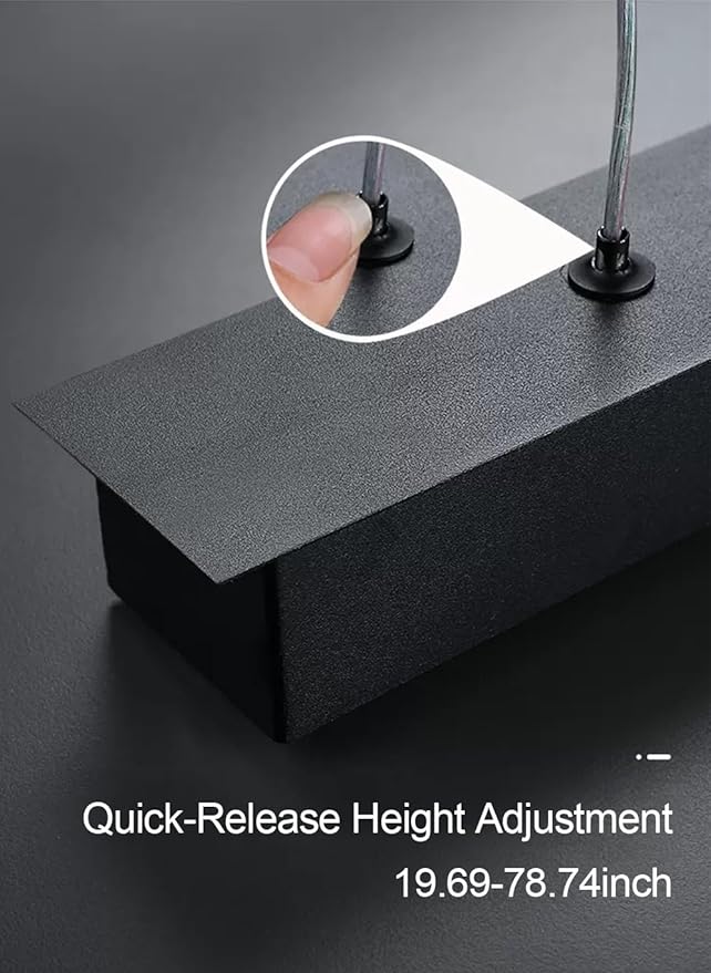 Dimmable Pendant Light for Kitchen Island Lighting,47.24" Modern LED Chandelier, LED Pendant Light with Adjustable Height, Black Modern Kitchen Chandeliers for Kitchen Island, Dining Room with Remote