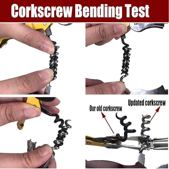Professional Waiter Corkscrew Wine Openers Set, Heavy Duty Stainless Steel Hinges Wine Key for Restaurant Waiters, Sommelier, Bartenders