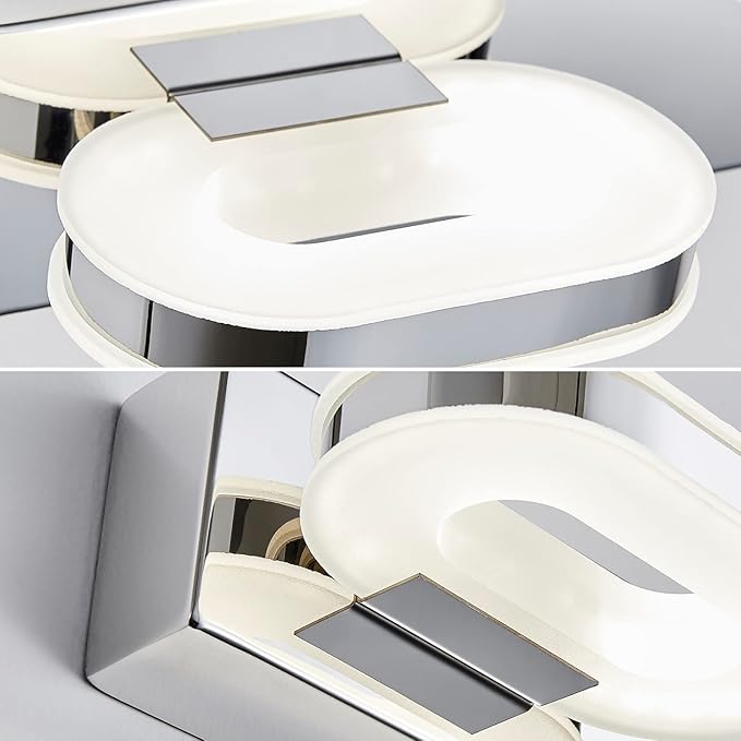 Modern LED 4 Lights Vanity Light for Bathroom Modern Vanity Light Fixture Wall Sconce 26 Inch Natural White Light (Chrome)