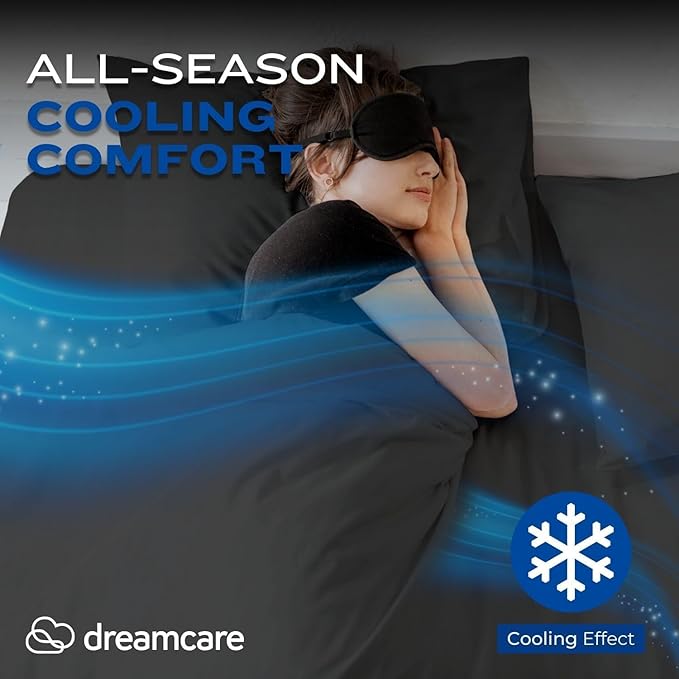 DREAMCARE Twin XL Sheets Set - 4 Pcs Cooling Bed Sheets with Up to 15" Deep Pockets - Soft, Long-Lasting 100% Brushed Polyester with Side Pocket (Emerald Green)