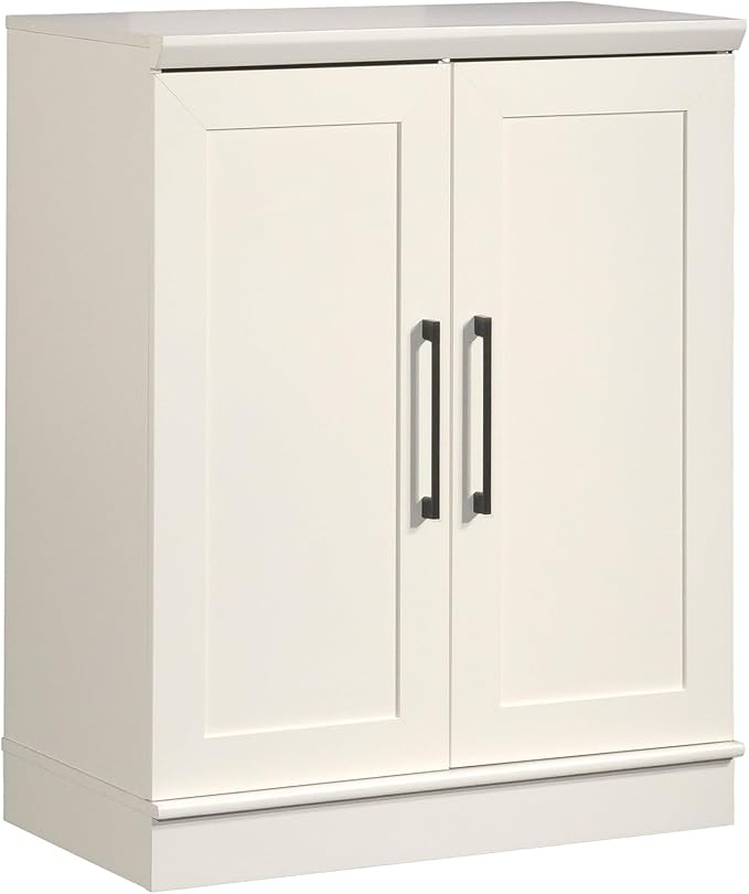HomePlus Small Kitchen Pantry Storage Cabinet with Adjustable Shelves, Laundry Bathroom Storage Cabinet, Soft White Finish