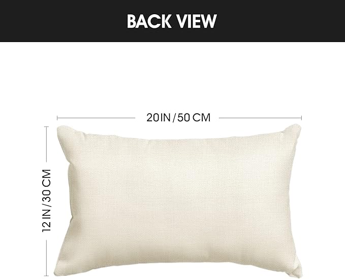 AVOIN colorlife Christmas Trees Star White Throw Pillow Covers Set of 2, 12 x 20 Inch Snowflake Seasonal Winter Holiday Cushion Case Decoration for Sofa Couch