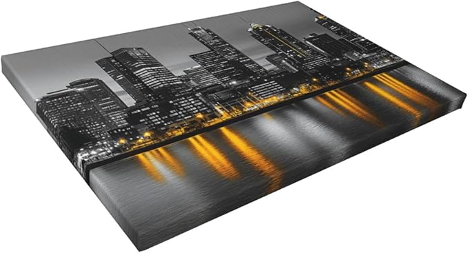 Olivine Nashville Large Wall Art, Black and White Pictures Wall Decor, Cityscape Painting, Tennessee Canvas Prints, Framed Artwork for Dining Room Living Room Bedroom Bathroom Office Home 60"x30"