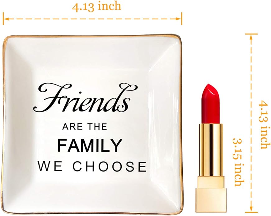 HOME SMILE Ceramic Ring Dish Jewelry Tray for Mom Sister Friends