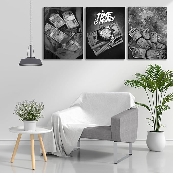 Motivational Canvas Wall Art 3 Pieces Entrepreneur Inspirational Poster Prints Office Wall Decor Artwork for Living Room Home Decor Painting Pictures Framed Ready to Hang (36" Wx16 H)