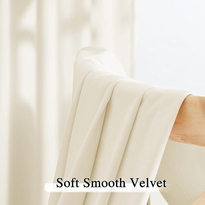 StangH 1 Panel Super Soft Velvet Curtain Customize Room Dakening Window Drape Sizes Panels for Kitchen Bathroom Office Nursery Villa Hall Closet