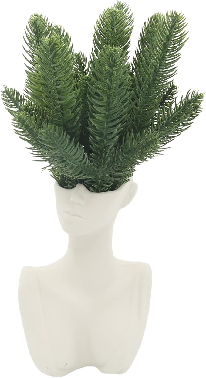 Hananona 100 Pcs Artificial Pine Branches Green Plants Pine Needles DIY Accessories for Garland Wreath Christmas and Home Garden Decor (100, Green)