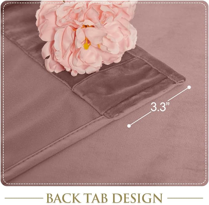 StangH Wild Rose Pink Curtains 94 inches Long Nursery Kids Thermal Insulated Bedroom Window Drapes, Elegant Home Decor for Store/Party/Office, W52 x L94, 2 Panels