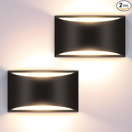 Modern LED Wall Sconces,3000K Warm White Wall Sconces Set of Two Hardwired Up and Down Wall Mount Light(with G9 Bulbs)