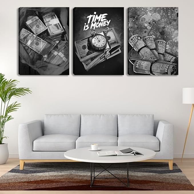 Motivational Canvas Wall Art 3 Pieces Entrepreneur Inspirational Poster Prints Office Wall Decor Artwork for Living Room Home Decor Painting Pictures Framed Ready to Hang (36" Wx16 H)
