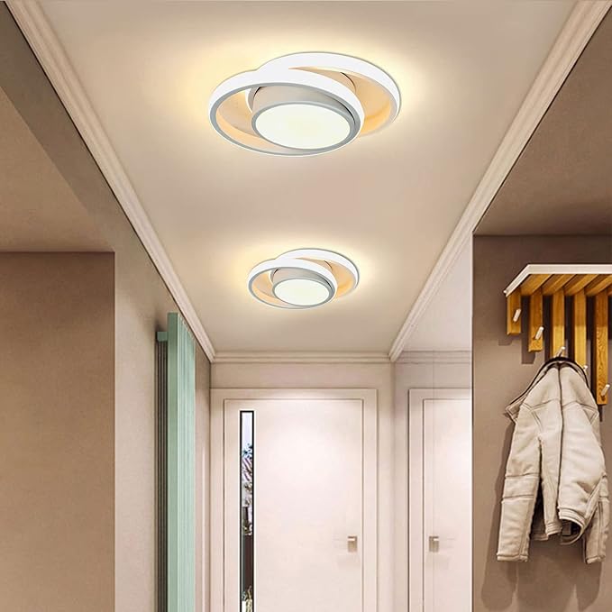 CANEOE Modern Led Ceiling Lights, Small Led Close to Ceiling Light Fixture,32W Round LED Ceiling Lamp for Bedroom Hallway Aisle Corridor Light Lighting (Warm White,3000K)