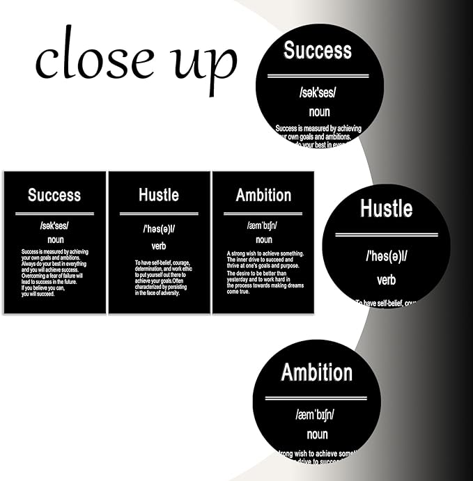 Inspirational Poster Print Wall Art Motivational Success Entrepreneur Quote Painting on Canvas Picture Wall Decor Artwork for Modern Home Living Room Bedroom Workplace Ready to Hang [60''Wx28''H]