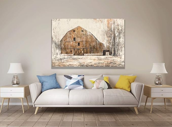Yihui Arts Farmhouse Rustic Wall Decor Canvas Wall Art Painting Pictures for Dinning Room
