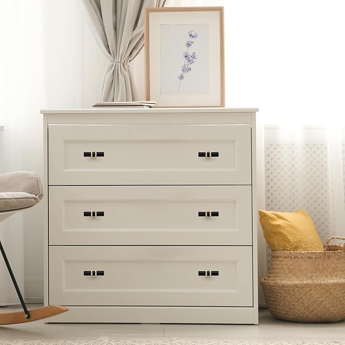 30 Pack Black&Gold Cabinet Knobs - Kitchen Cabinet Knobs Cabinet Pulls for Kitchen Cabinet Drawer Stainless Steel Dresser Knobs for Cabinet Hardware 2in Length Single Hole