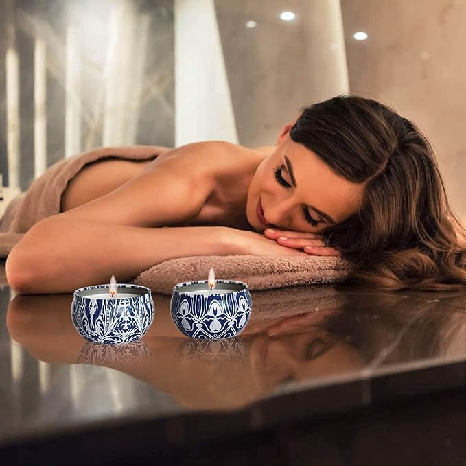 Scented Candles Gifts Set 16 Pack Soy Wax Travel Tin Jar Candles for Home 2.5 OZ for Mom for Christmas, Birthday, Thanksgiving, Mother's Day