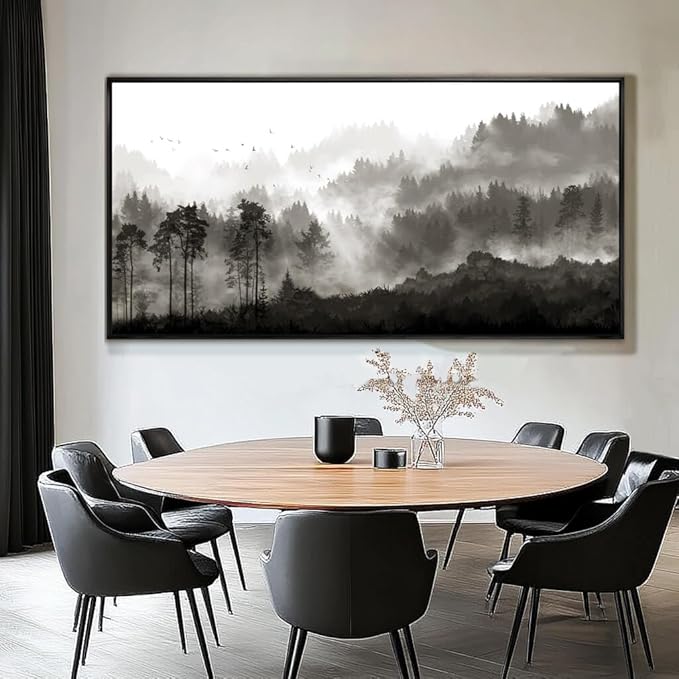 Wall Art Trees for Living Room Large Canvas Wall Art for Bedroom Framed Black And White Wall Paintings Bedroom Wall Decor Pictures 24”x48”