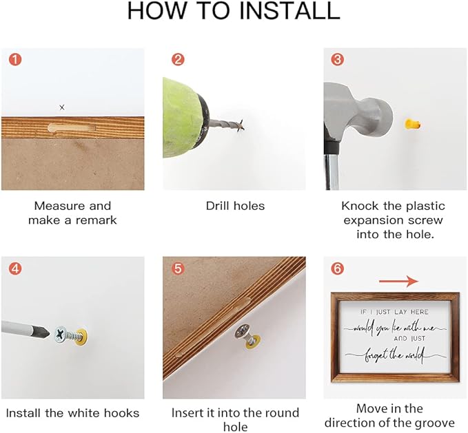 CHDITB If I Just Lay Here Framed Wood Sign Plaque(16"×11"), Wooden Wall Table Sign Home Decor with Inspirational Quotes, Minimalist Wall Art Sign for Bedroom Living Room Farmhouse Housewarming Gift