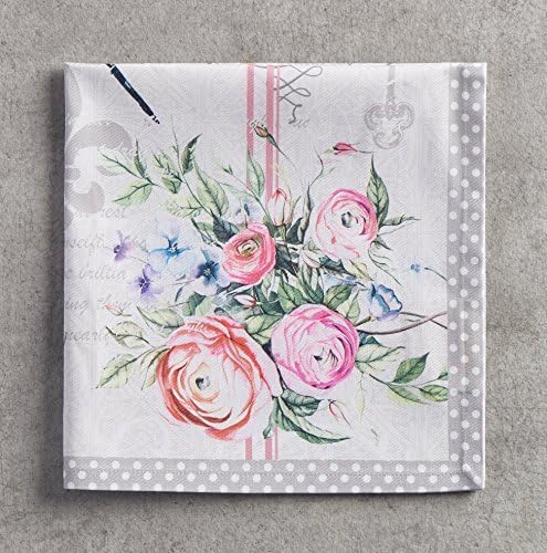 Maison d' Hermine Cloth Napkins Set of 4 100% Cotton Everyday Reusable Square Napkins Cloth Washable, Dinner, Party, Wedding, Restaurant, Spring/Summer (Champ De Mars, 20" x 20")