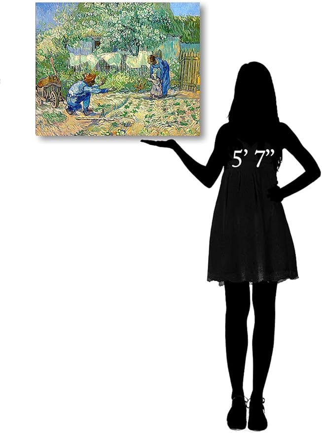 DECORARTS - First Steps, after Millet. Vincent Van Gogh Reproductions. Giclee Print for Wall Decor. 24x30